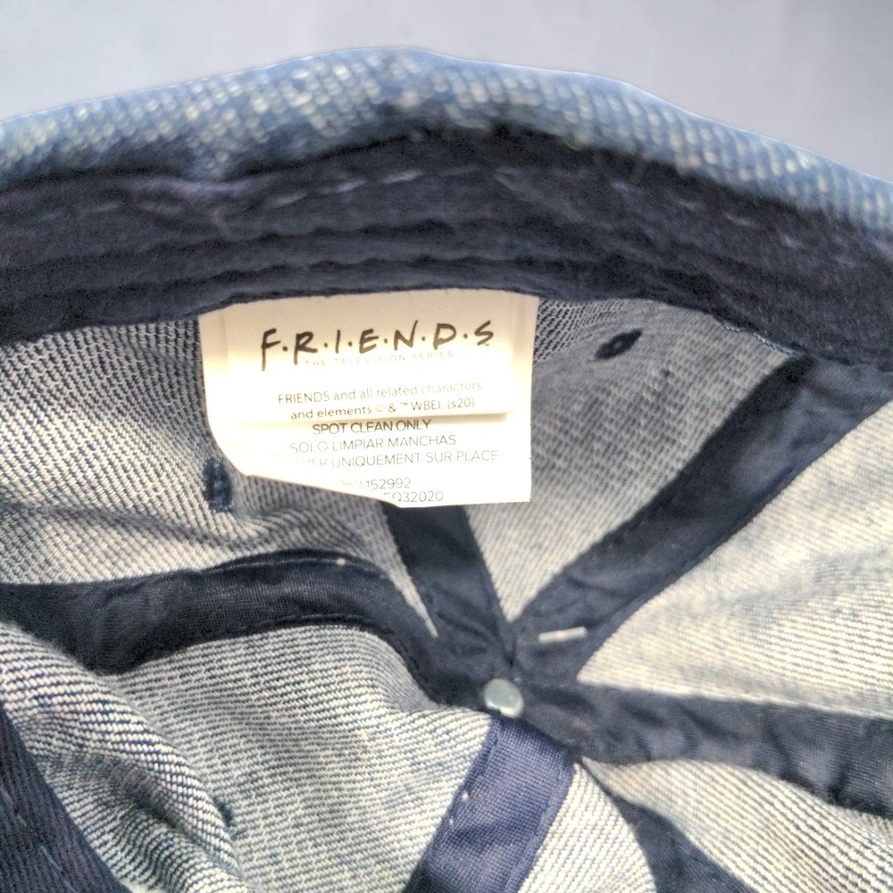 Friends TV Show Denim Baseball Cap Hat CultureFly 2020 Blue Adjustable NWT New - Picture 10 of 11